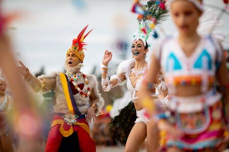 Ovar, Portugal - March 3: Group Costa de Prata during the Carnival Parade on March 3, 2019 in Ovar,...