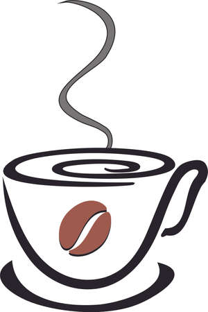 Stylized coffee cup designのイラスト素材