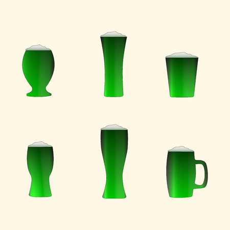 Green Beer Glassesのイラスト素材