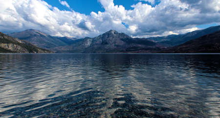 Lake and mountainの写真素材