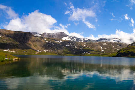 Clouds reflecting in a lake