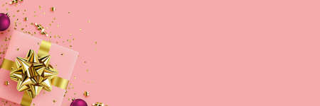 vector illustration. Festive greeting card with New Year and Merry Christmasのイラスト素材