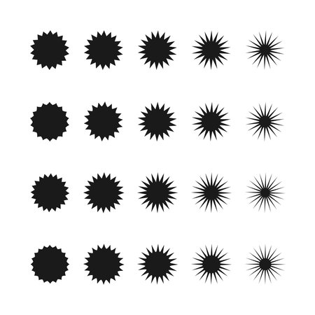vector retro futuristic design elements star. Retro graphics set , 80s design trends and vintage geometric element illustration.のイラスト素材