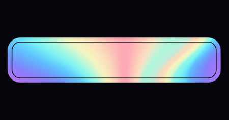 Vector illustration of a multicolored frame on a black background.のイラスト素材