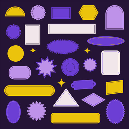 Vector set of labels, tags and badges. Colorful design elements.のイラスト素材
