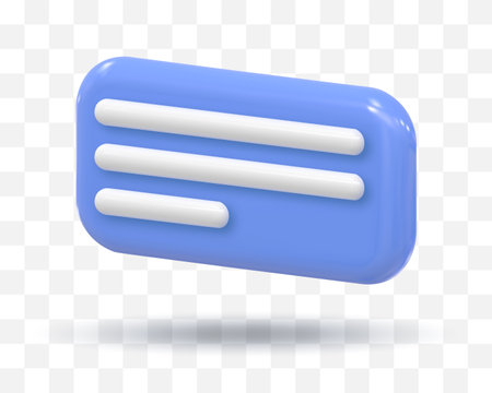 3D Icons isolated text message illustrationのイラスト素材