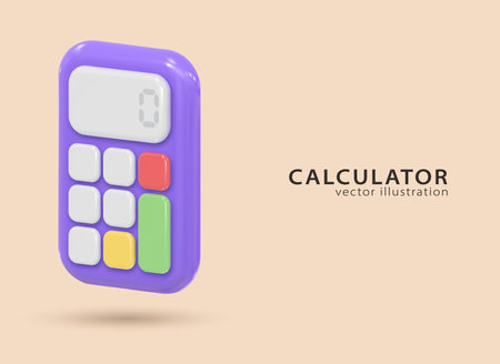 3d icon calculator. Concept of financial managementのイラスト素材