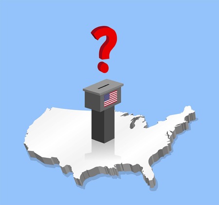 United States election results. All fonts are in font.のイラスト素材