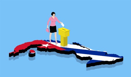 Cuban flag on Cuban flag. All the objects.のイラスト素材