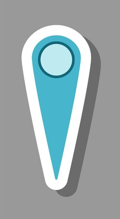 Location icon that symbolizes place and direction. All the objects, shadows and background are in different layers. のイラスト素材