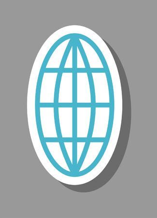 Web icon that symbolizes website and internet. All the objects, shadows and background are in different layers. のイラスト素材