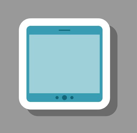 Tablet icon for presentation symbols. All the objects, shadows and background are in different layers.のイラスト素材