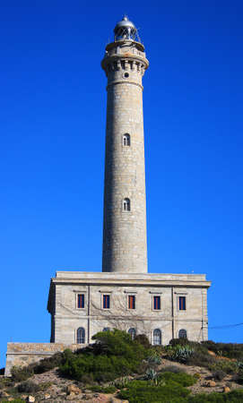 lighthouse in Cabo de Palos, Cartagena, Spainの写真素材