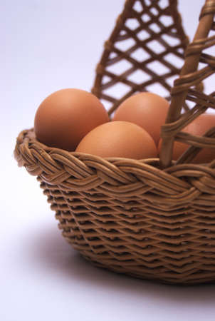 Basket with eggs