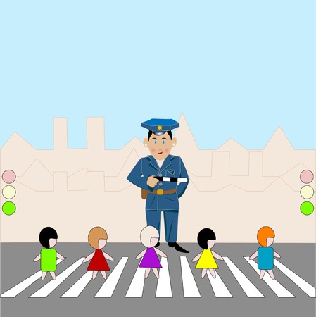 Pedestrian Crossingのイラスト素材