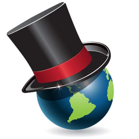 globe in cylinderのイラスト素材