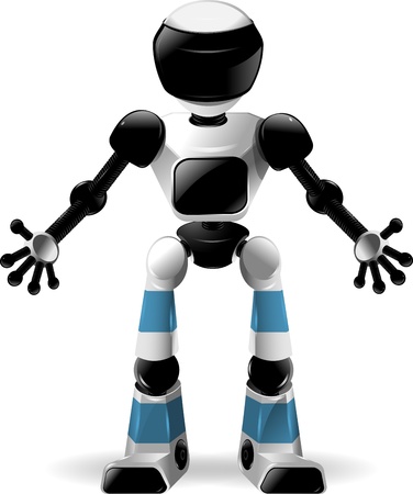 abstract illustration of a robot with black glassのイラスト素材