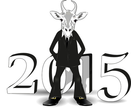 abstract illustration of a goat symbol of the new yearのイラスト素材