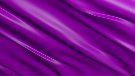 3D Illustration Abstract Purple Background Silk Clothの写真素材