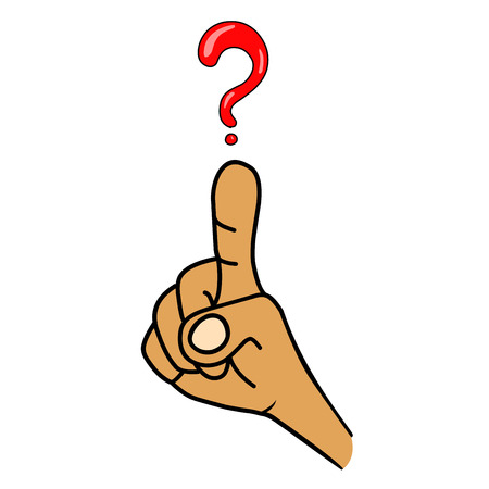 Stock Illustration Hand with index finger on a White Backgroundのイラスト素材