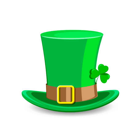Stock Illustration Symbolic Hat Saint Patrick on a White Backgroundのイラスト素材