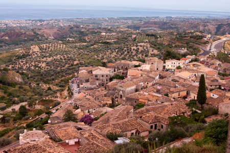Religious procession in a country town Italyの写真素材