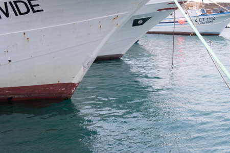 Italy Sicily Aci Trezza harborのeditorial素材