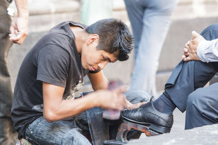 Mexico City Boy workingのeditorial素材
