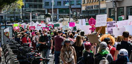 Womenâs Rights march in San Franciscoのeditorial素材