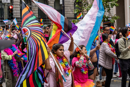 San Francisco Gay Pride Parade in San Francisco, CA, USAのeditorial素材