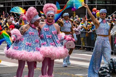 Unidentified participants at the annual San Francisco Pride parade in San Francisco, CA, USAのeditorial素材