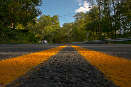 Middle of the roadの写真素材