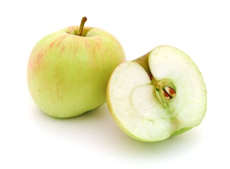 Apples isolated on white backgroundの写真素材