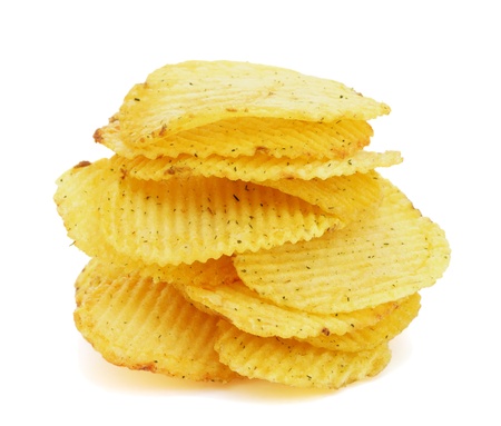 Pile of potato chips Pile of potato chips