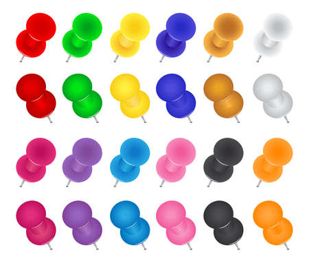 Vector Push Pins のイラスト素材