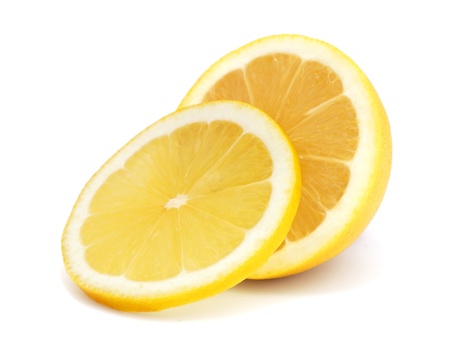 Lemon isolated on white backgroundの写真素材