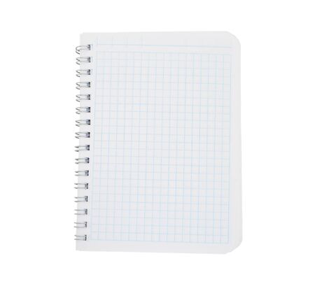Paper notebook isolated on white backgroundの写真素材