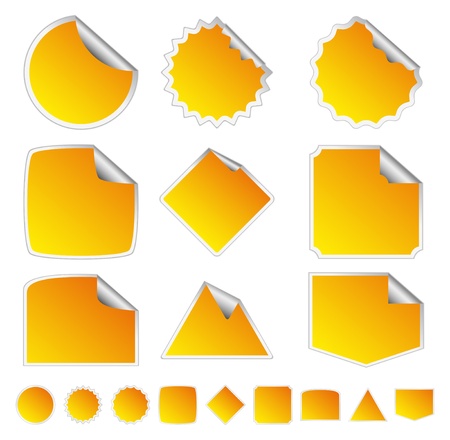 Orange Stickersのイラスト素材