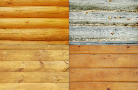 Log wallsの写真素材