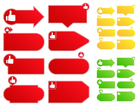  price tags with thumb up signのイラスト素材