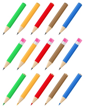 Set of pencilsのイラスト素材