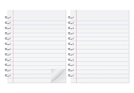 lined notebookのイラスト素材