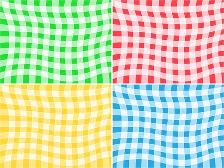 Set of tablecloth patternsのイラスト素材