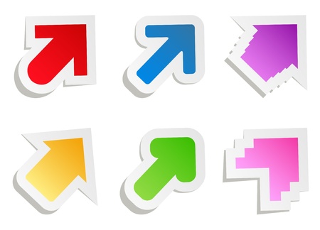 Colorful Vector Paper Arrows のイラスト素材