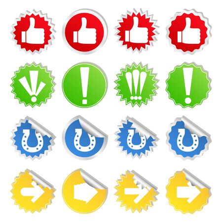stickers with different signsのイラスト素材