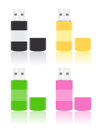  USB Flash Drivesのイラスト素材