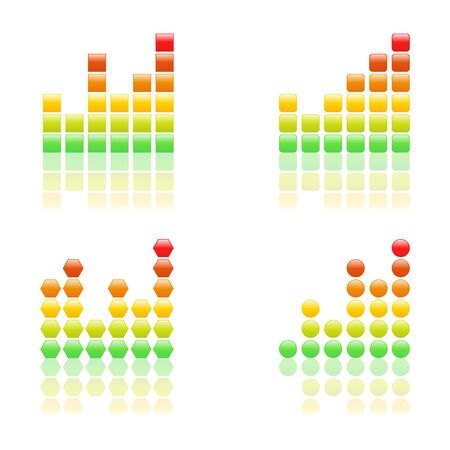 Bar Graphs Iconsのイラスト素材