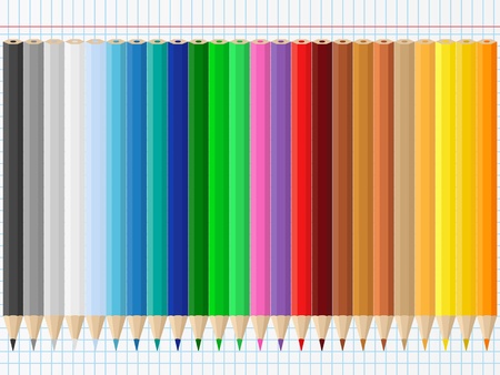 Colored pencilsのイラスト素材