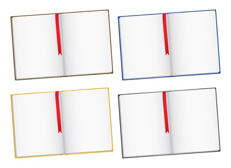 open books with bookmarksのイラスト素材