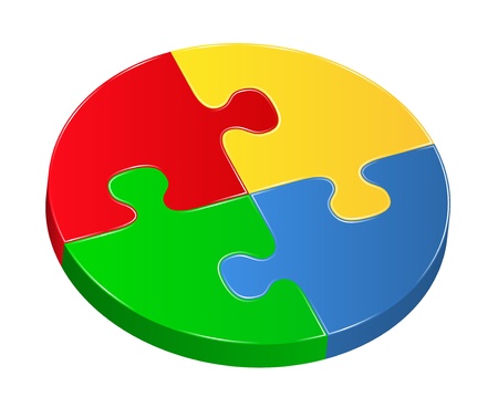 Vector puzzle circleのイラスト素材